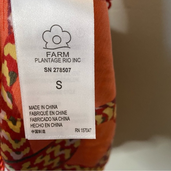 NWT FARM Rio x Anthropologie Printed Slip Dress - Picture 7 of 9